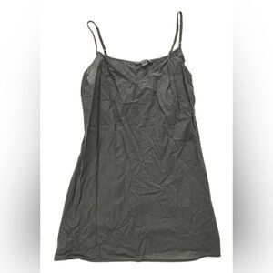 AllSaints Black Organic Cotton Mini Slip Dress Size 10